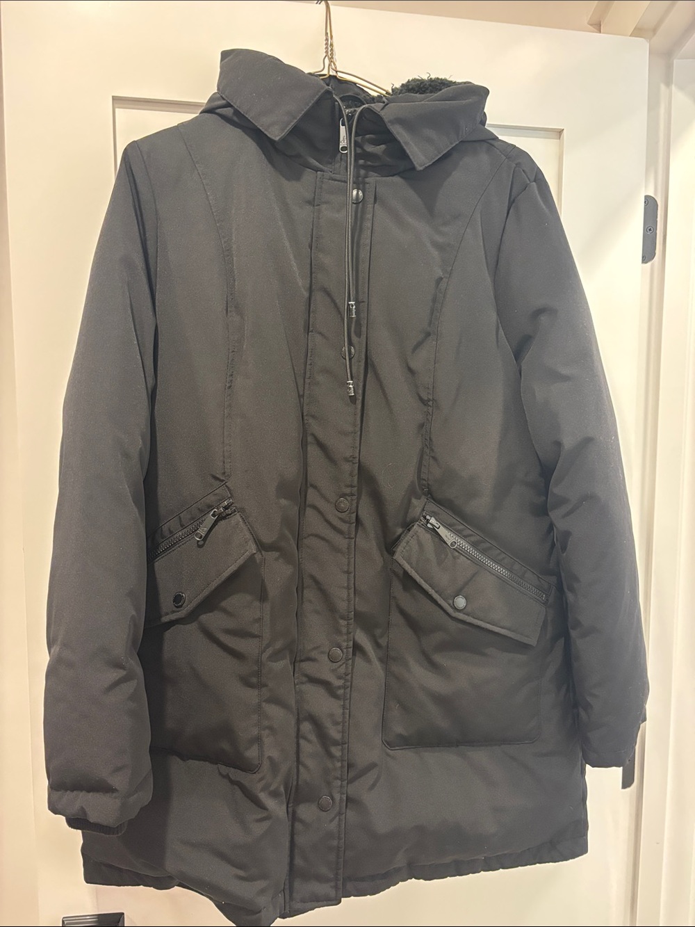 Sam Edelman Women’s Black Hooded Winter Coat